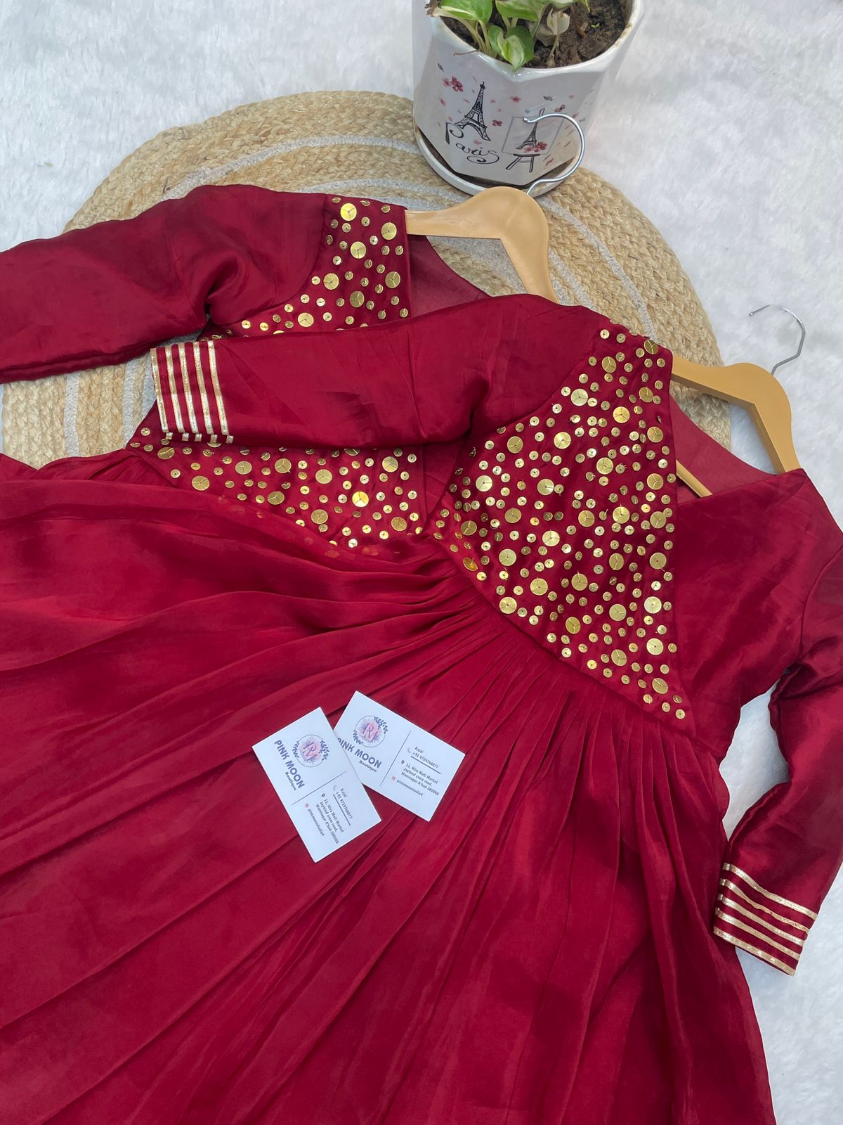 Maroon Grace Party Gown