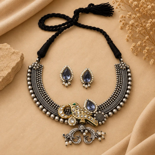 Antique bird Motif Choker Set