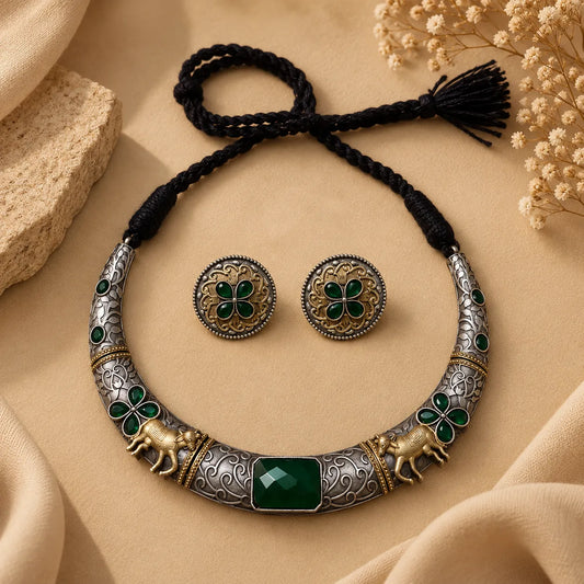 Harit Animal Motif Hasli Set