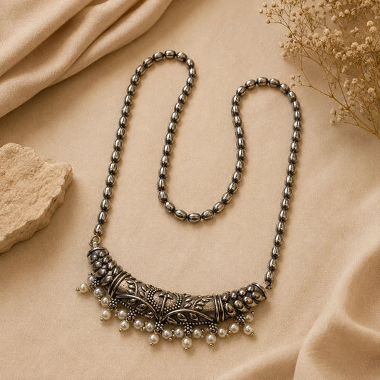 Antique Pearl Statement Necklace