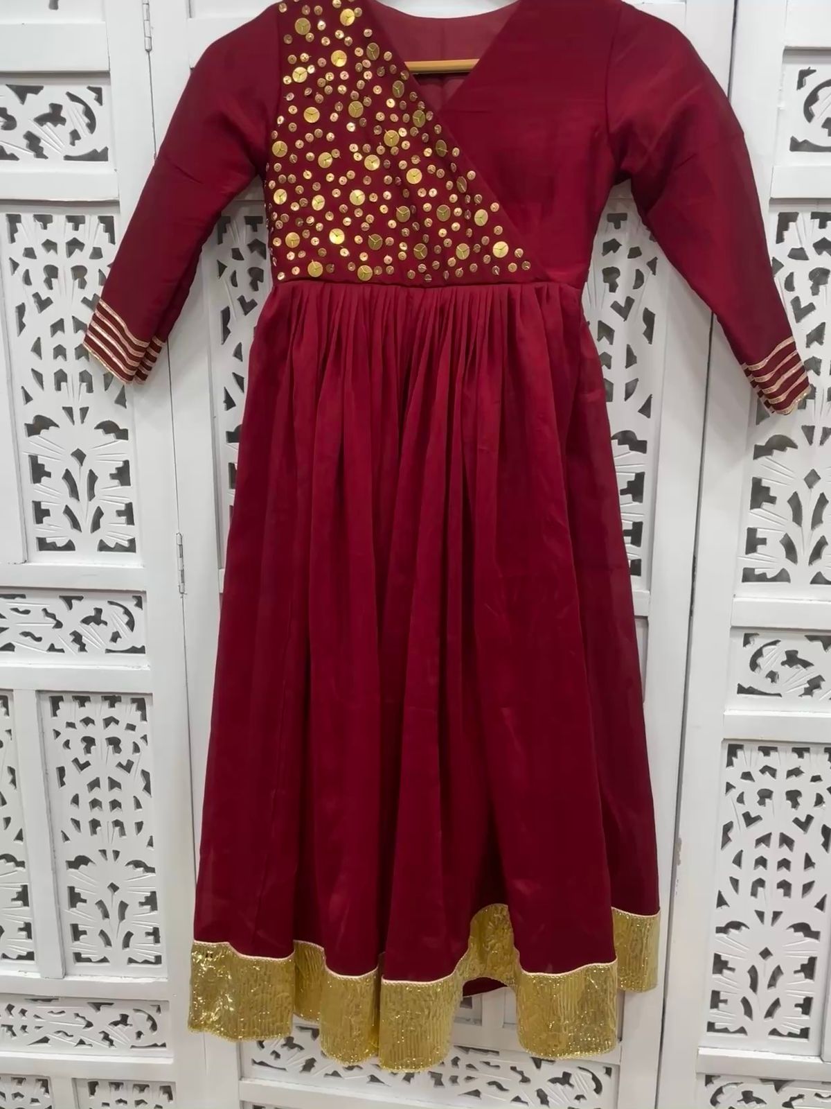 Maroon Grace Party Gown