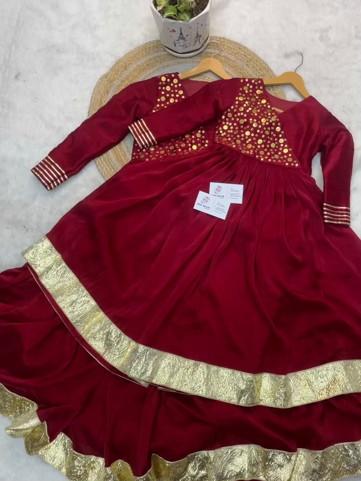 Maroon Grace Party Gown