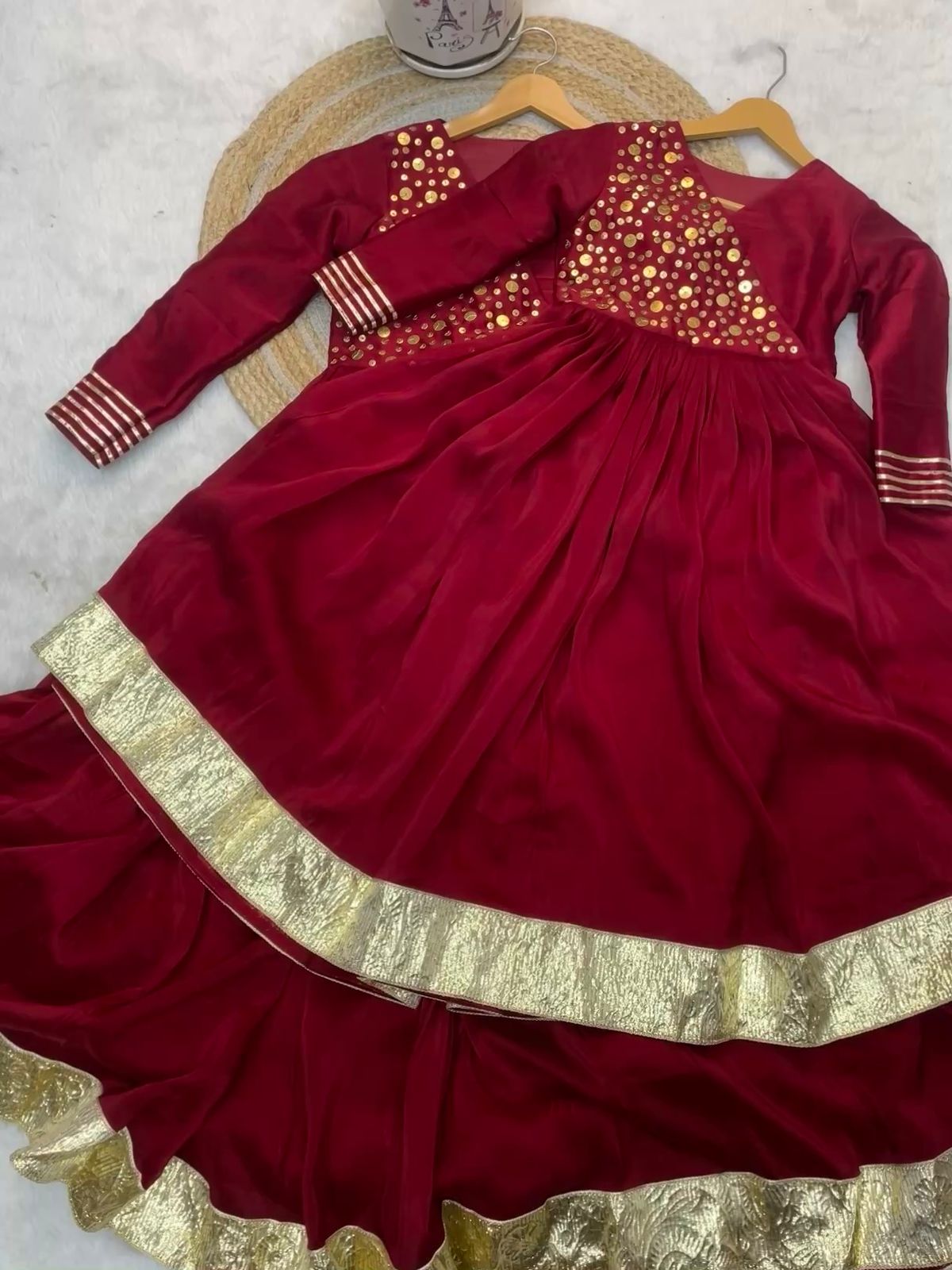 Maroon Grace Party Gown